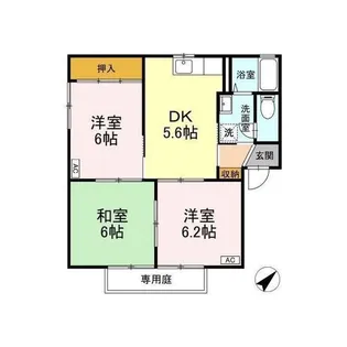 レーベンパレス A棟【1階】の間取り