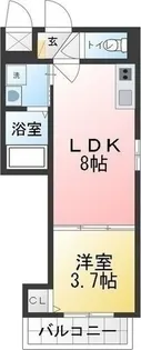 クラール川名【1階】の間取り