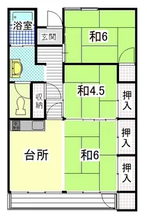 鶴ケ谷プラザビル【4階】の間取り