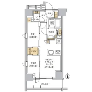 リビオメゾン東池袋【7階】の間取り