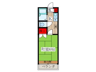 高木ハイツ【2階】の間取り