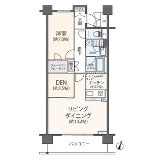 リージア経堂テラスガーデン【9階】の間取り