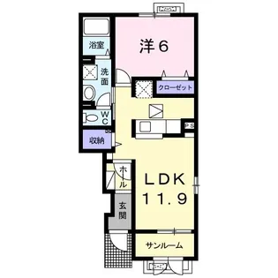 エクセルシオール南 I【1階】の間取り