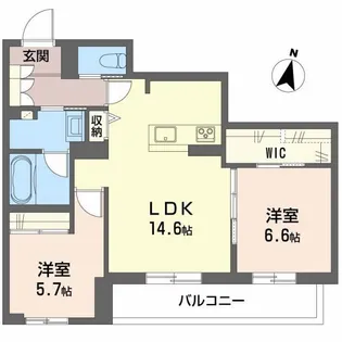 弓張月 上杉【2階】の間取り
