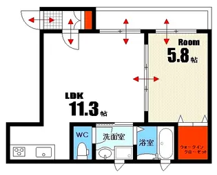 アビタシオン桃山【3階】の間取り