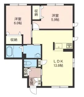 ロワハイツ【1階】の間取り