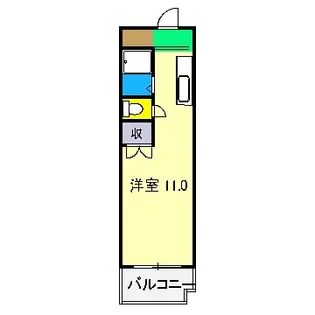 ヴィラ アンソレイエ小石木【2階】の間取り