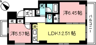 グレースマンション中河原【4階】の間取り