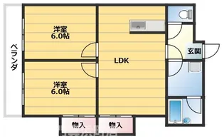 ローズハイツ【1階】の間取り