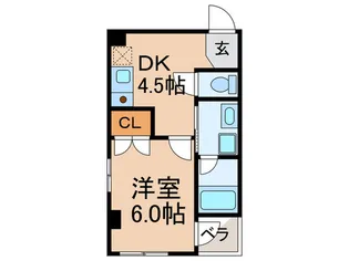 ジュネス駒場【1階】の間取り