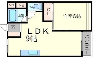 南千里第2コーポラスB棟【5階】の間取り