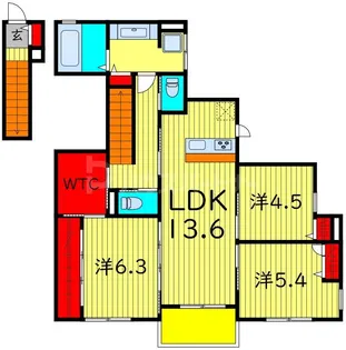 アルタス北国分【2階】の間取り