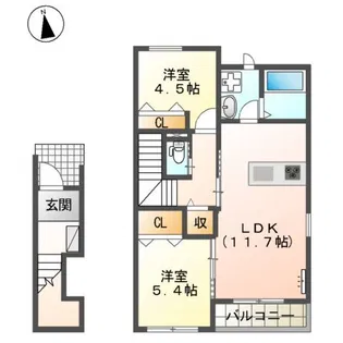 CEDAR RB【2階】の間取り