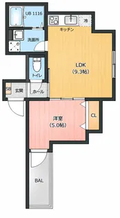 D porta viola【3階】の間取り