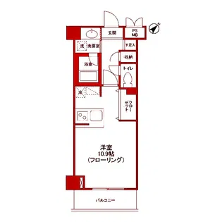 アンビエンテ横浜鴨居【2階】の間取り