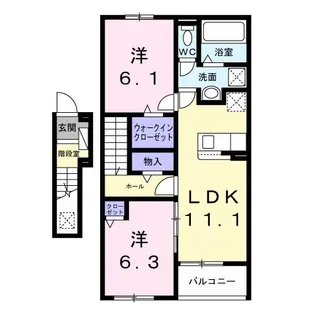 ペール【2階】の間取り