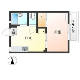 リクラス・ココハイツ【1階】の間取り