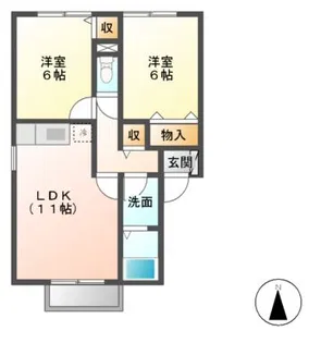 ヴェルドミール【2階】の間取り