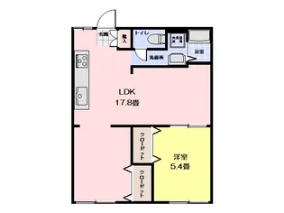 コーポ大神田【1階】の間取り