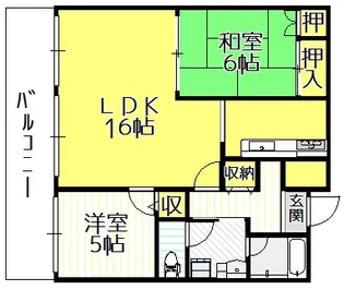 清川6番【4階】の間取り