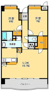 グレイシャス33【7階】の間取り