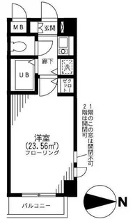 外苑フラット【2階】の間取り