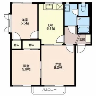 アデリーヌボア S【2階】の間取り