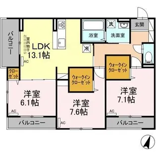 アリビオ【2階】の間取り