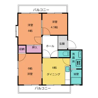 コーポ駅部田【2階】の間取り