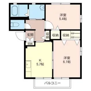 シェソワ【2階】の間取り