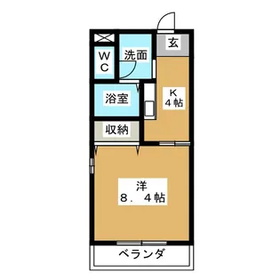 サンシャインガーデンA【1階】の間取り