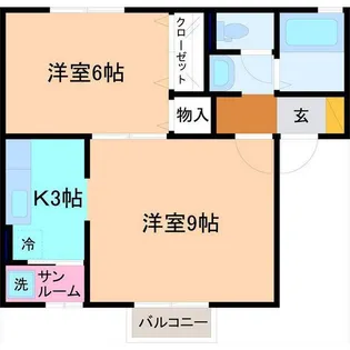 レオラーム西【2階】の間取り