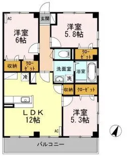 グレイスフルT【3階】の間取り