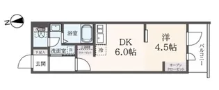 1DKの間取り画像