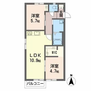 サンハイム B【2階】の間取り
