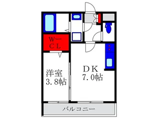 カ-スル岡町【3階】の間取り