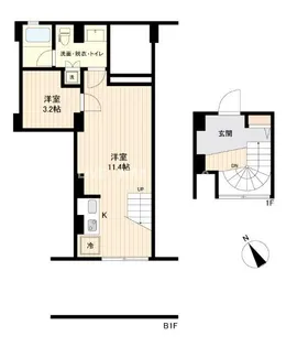 東京都目黒区三田2【マンション】の間取り