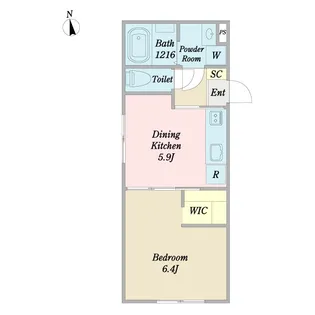 sun place荻窪【1階】の間取り