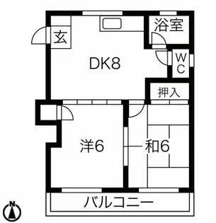 第13ジュリヤン【4階】の間取り