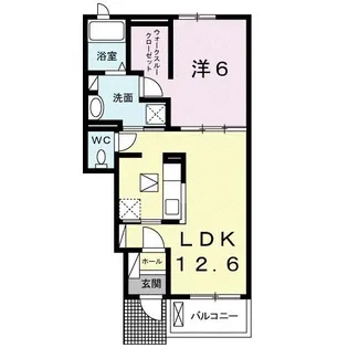 グローヴパークA【1階】の間取り