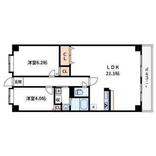 リヴィエール【1階】の間取り
