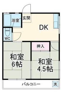 山喜多コーポ【1階】の間取り