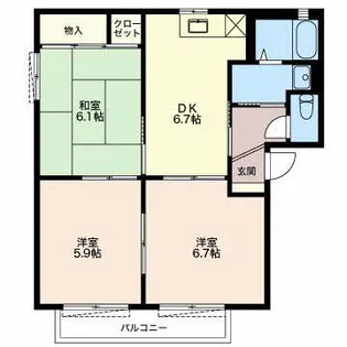 サニーハウス【2階】の間取り