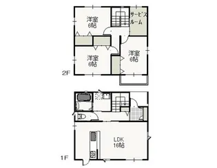 岡山県岡山市北区法界院【一戸建】の間取り