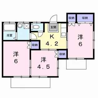 コーポ原の内【1階】の間取り