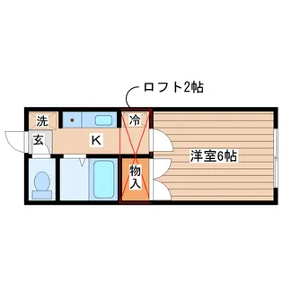 シャトル郡山【1階】の間取り