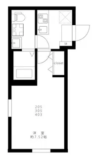 栄町レジデンス【4階】の間取り