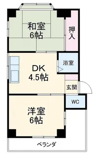 マメゾン井の元【4階】の間取り