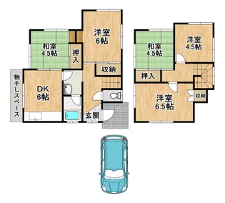 大阪府堺市中区土師町3【一戸建】の間取り