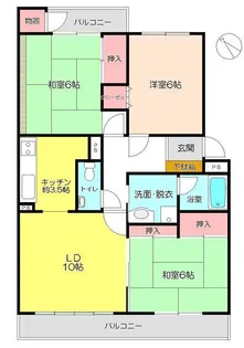 プランドール熊谷【3階】の間取り